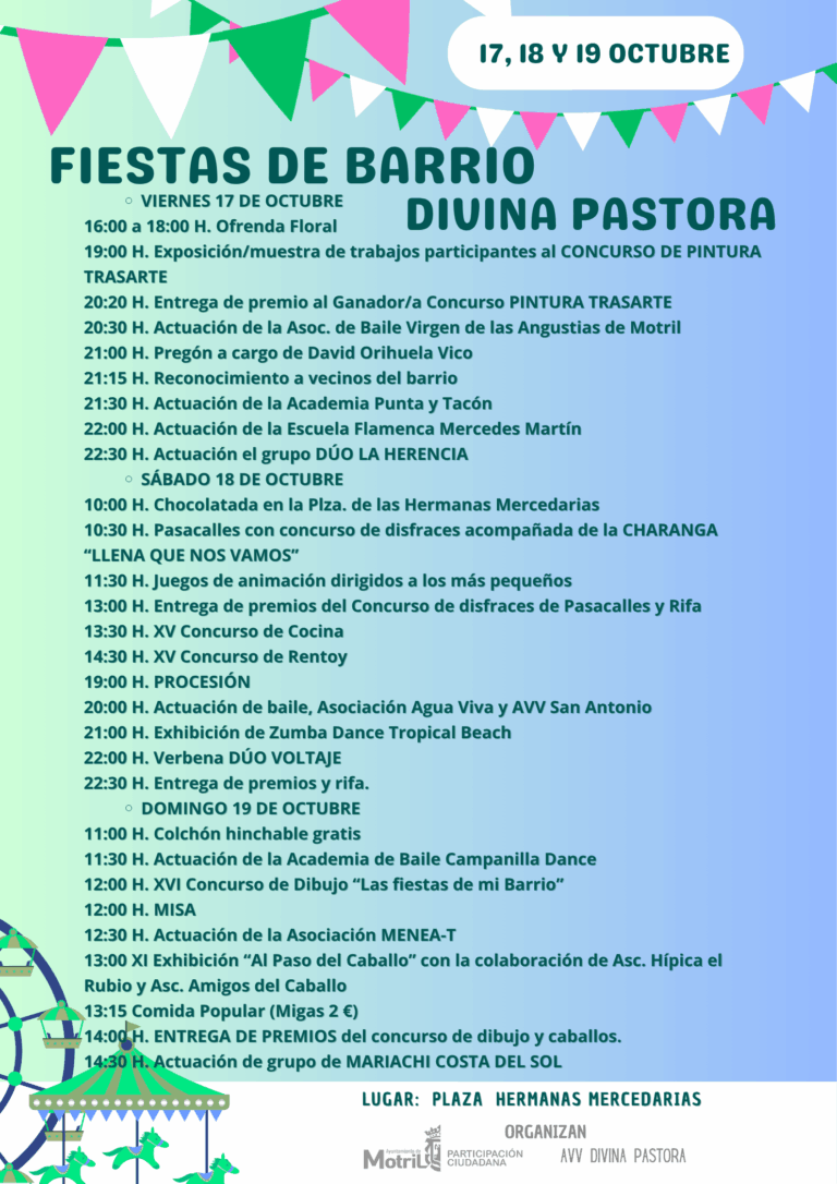 FIESTAS BARRIO DIVINA PASTORA 2025