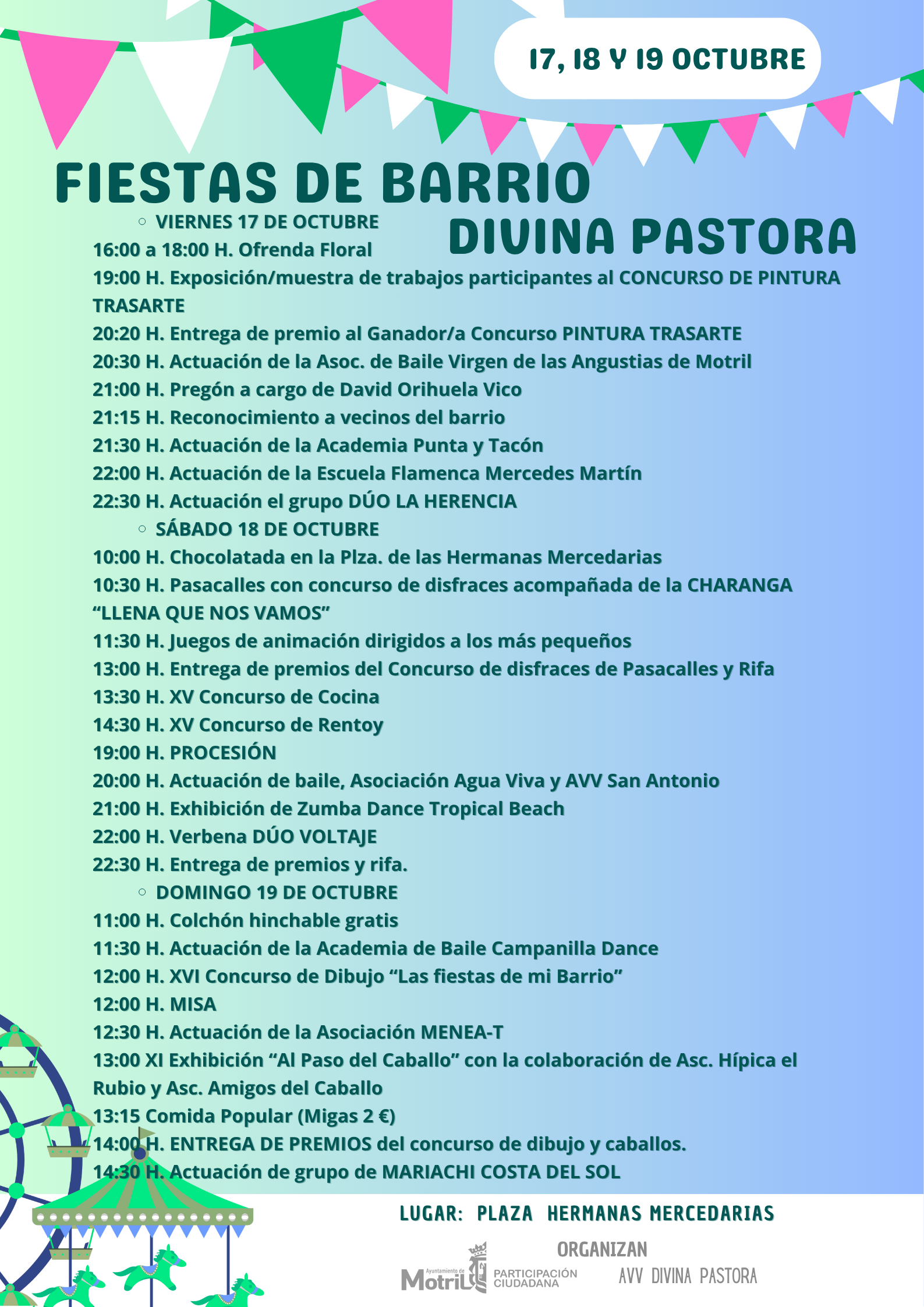 Fiestas del Barrio de la Divina Pastora 2025