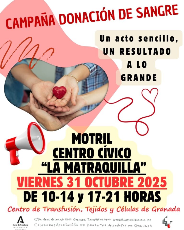 Donación Sangre en Motril el 31 de octubre